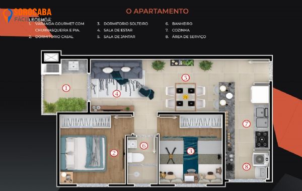Apartamento em Vila Carvalho, Sorocaba - Apartamento Edifio Sky Life - Foto 13